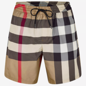 BURBERRY Check Drawcord Swim Shorts